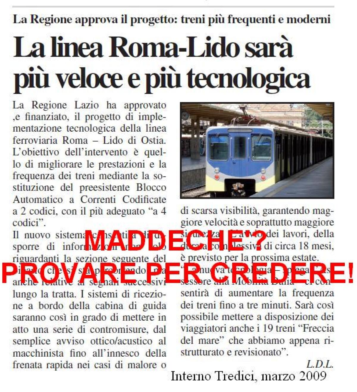 Ferrovia Roma-Lido: i viaggi della speranza! - 