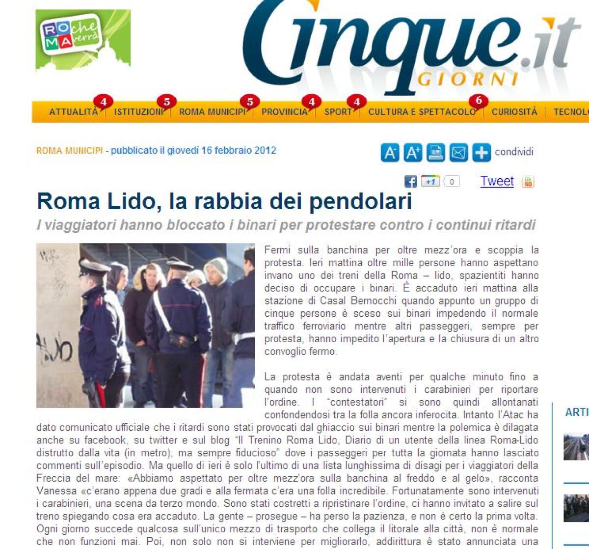 La Stampa (Autoreferenziale) del Trenino - Qualcuno parla di noi - 