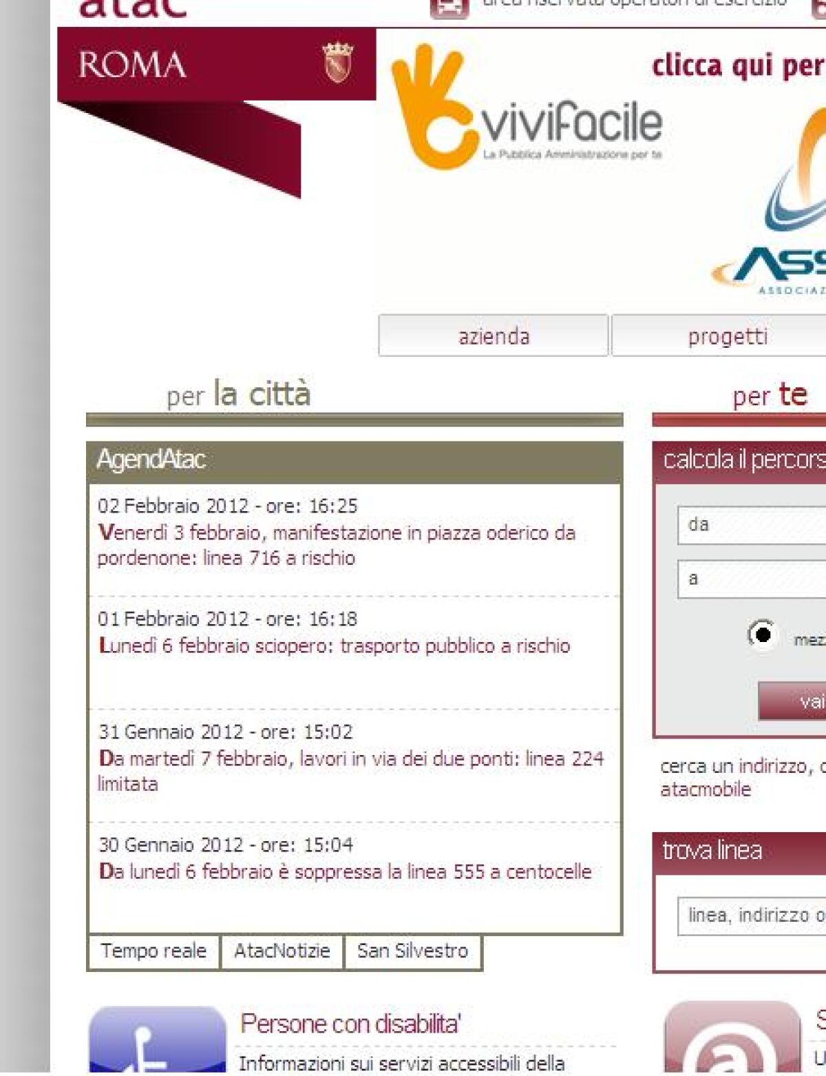 Comunicato Atac: Sciopero del 6 febbraio 2012 - 