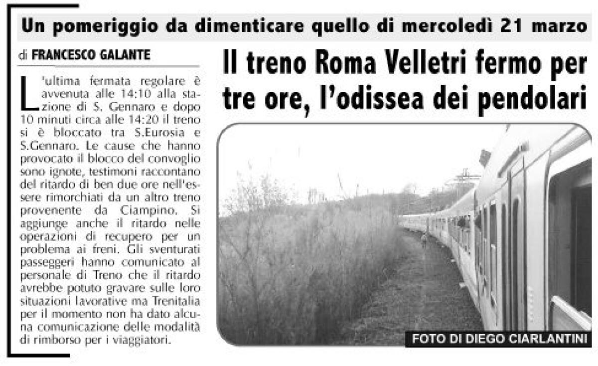 Tutto il mondo è Pendolare... - 