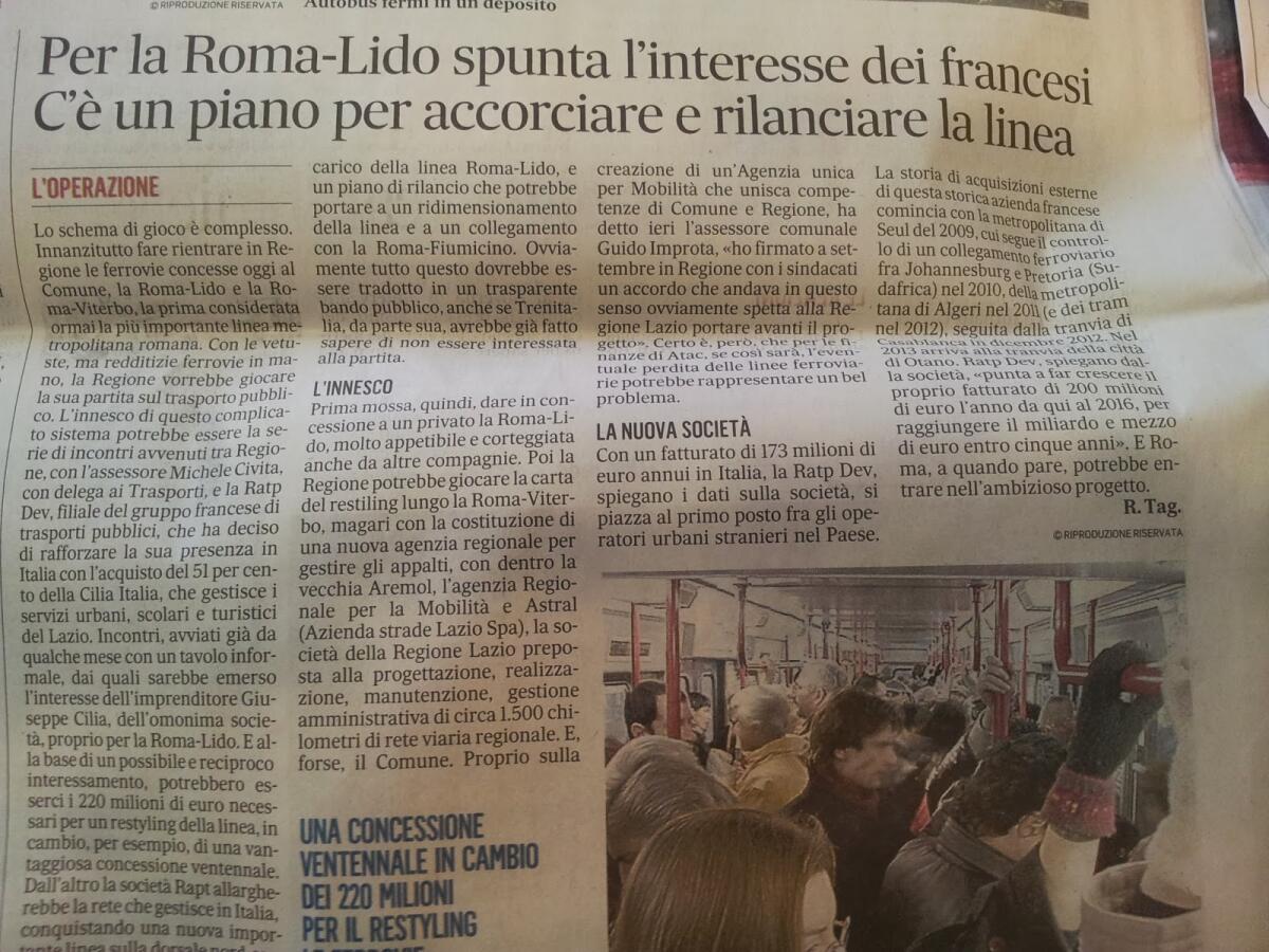 La #RomaLido in vendita? - 