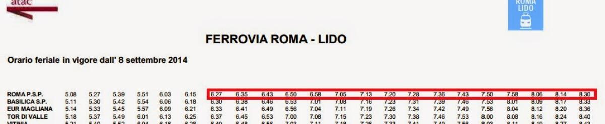 Nuovi orari della #RomaLido - 