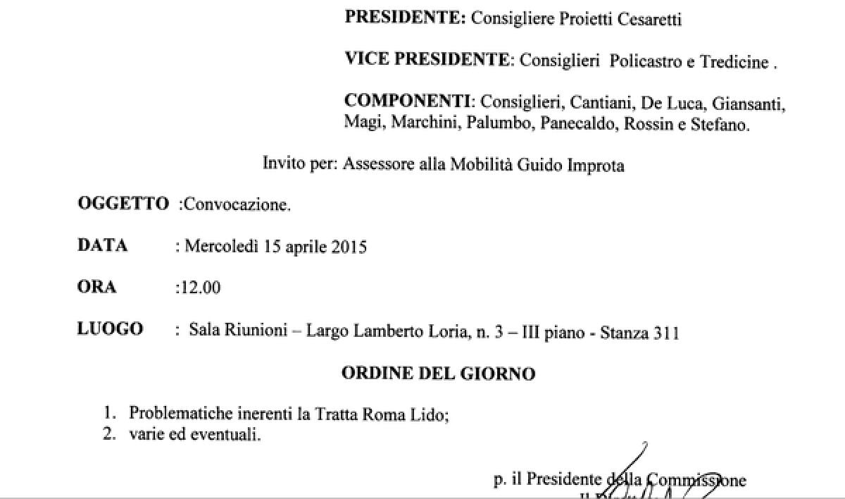 Roma-Lido in commissione Mobilità - 