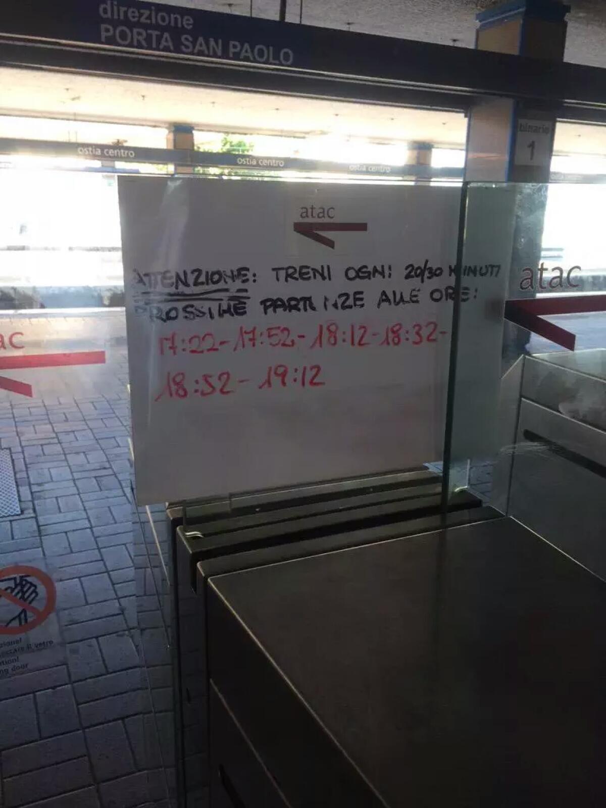 Orari della Roma-Lido parte 2 - 