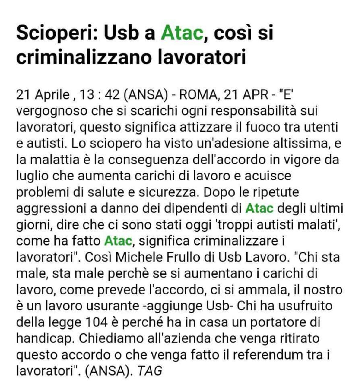 Sciopero 21 Aprile - La guerra dei comunicati - 