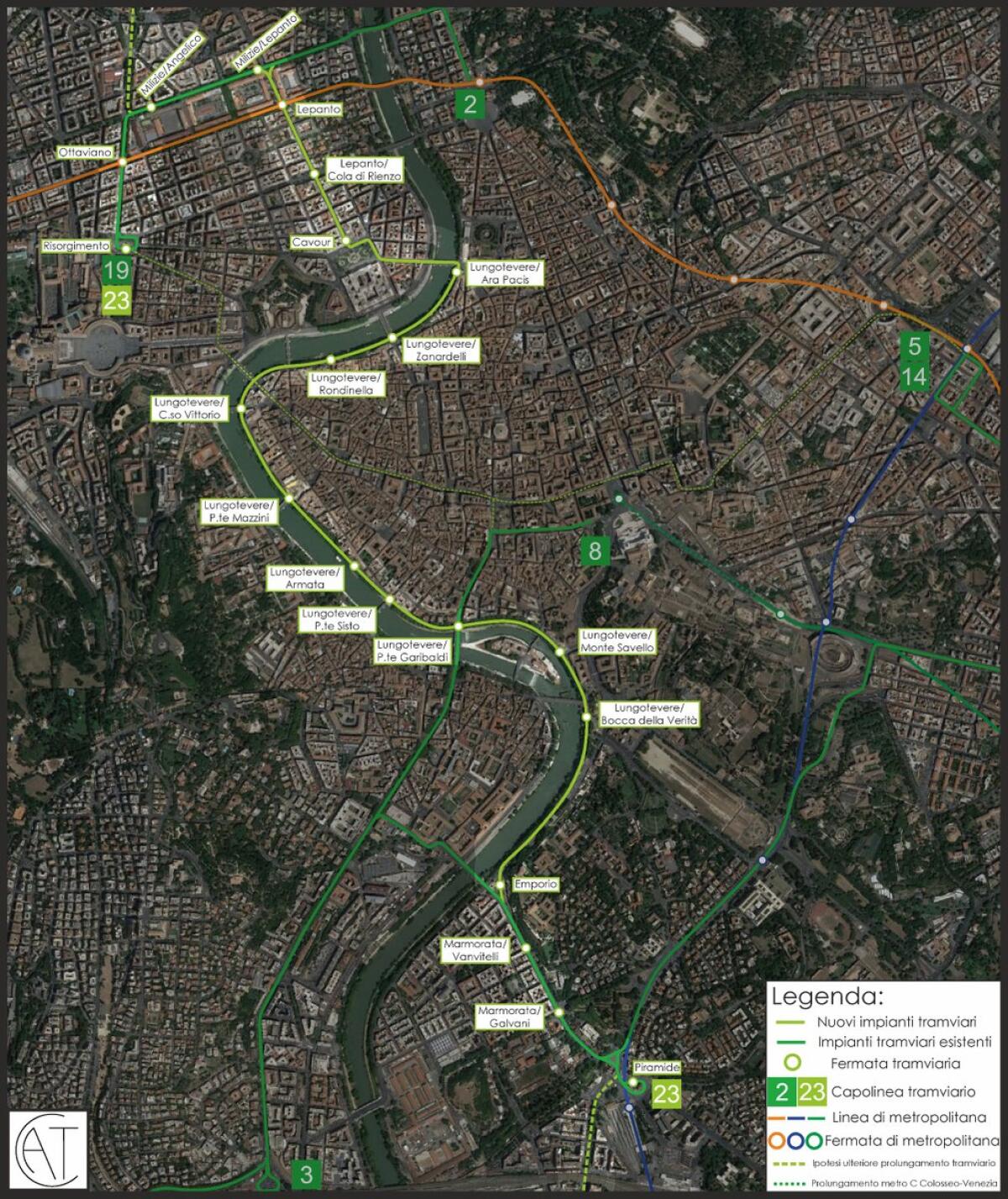 Come pedonalizzare il Lungotevere? Basta un lungo...tram - 
