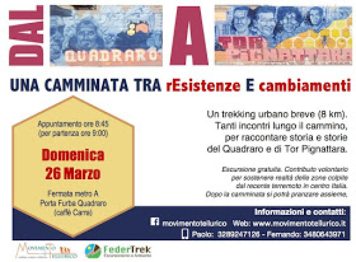 Tra il Quadraro e Torpignattara per il Centro Italia - 