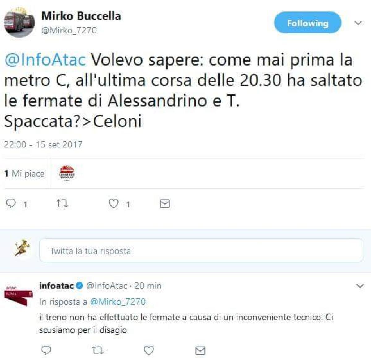 Hal 9000 guida la Metro C - 