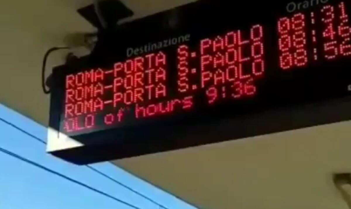 Roma-Lido i tabelloni ed i nuovi orari - 