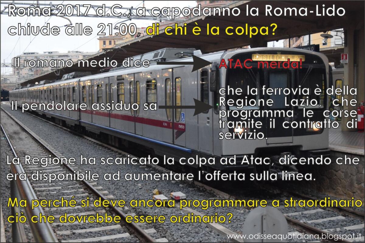 Lo scaricabarile sulla Roma-Lido - 