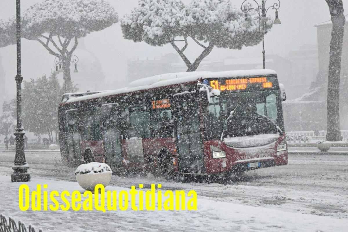 Neve a Roma - Domani trasporti regolari - 