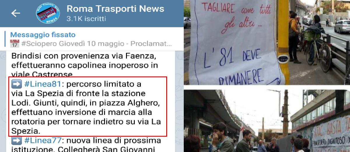 Metro C: Le linee autobus, la polemiche sulla Linea 81 - 