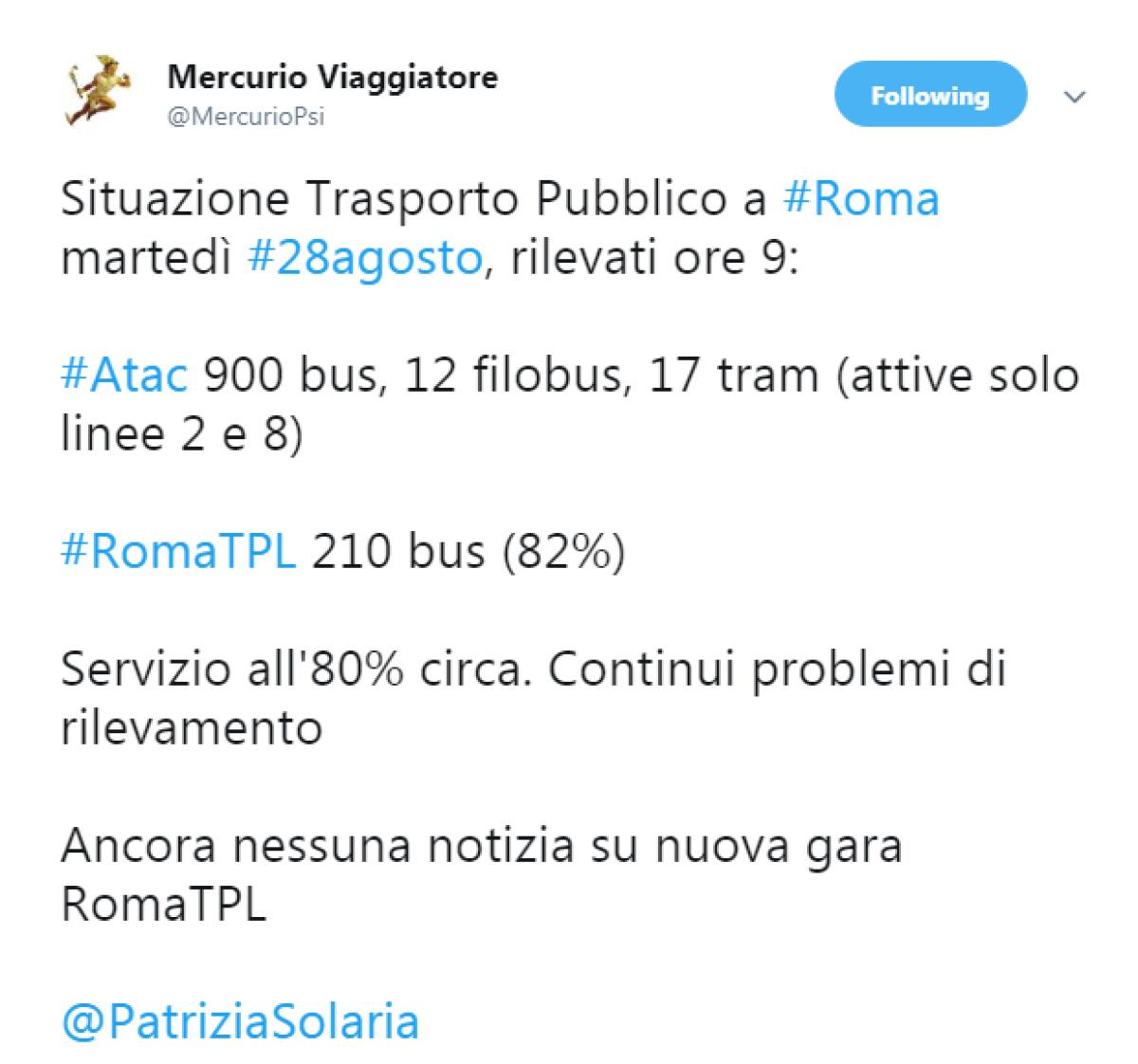 Come viene calcolato il numero di bus circolanti a Roma? - 