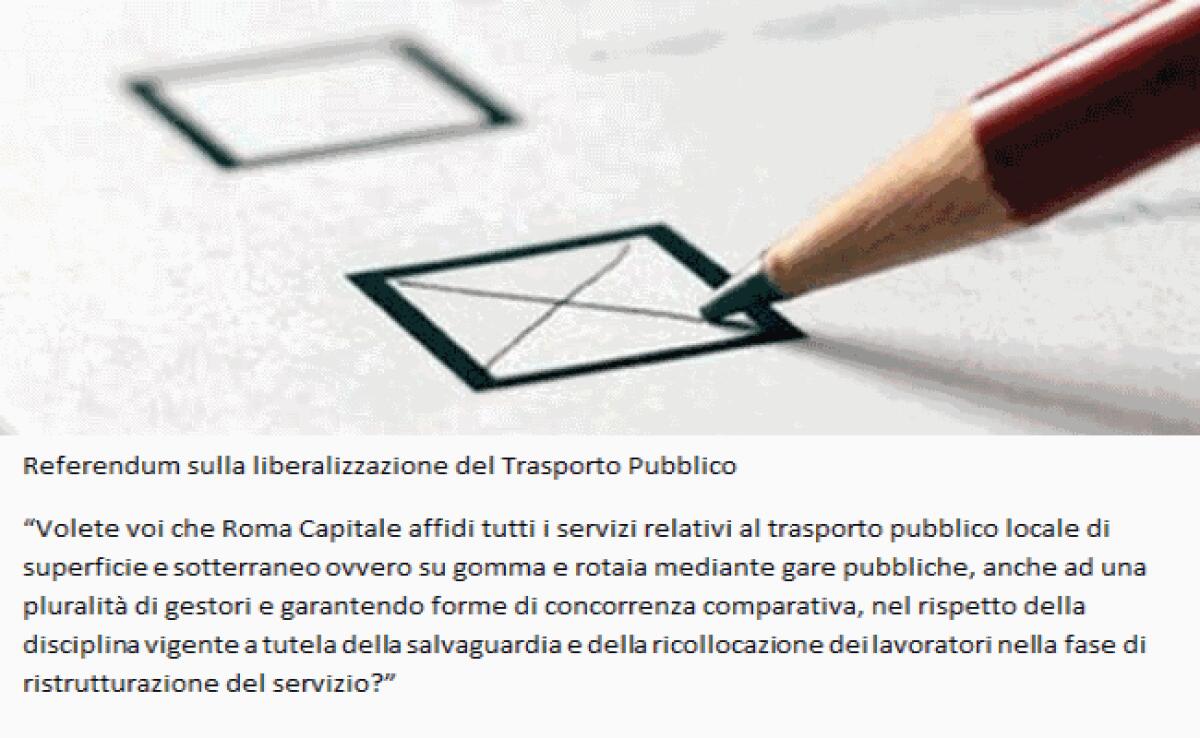 Guida al Referendum sul trasporto pubblico a Roma - 