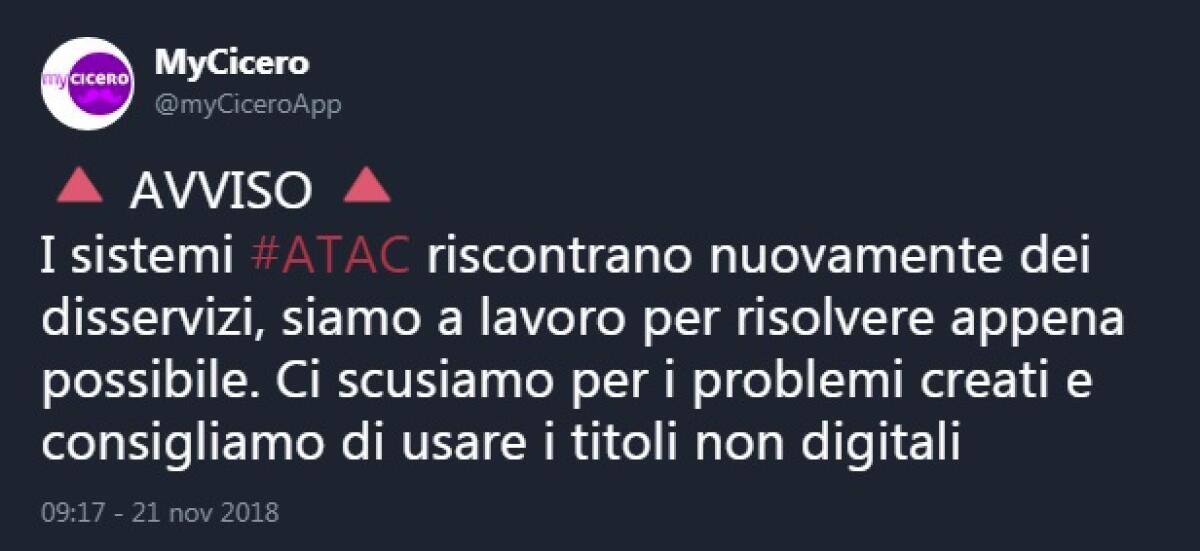 Biglietti Atac da B più a C meno meno - 