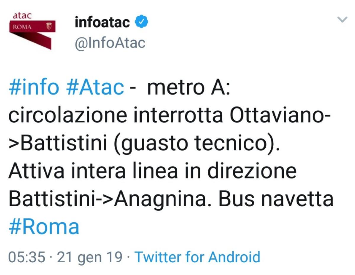 Metro A: chiediamo una commissione mobilità per gestire l'emergenza - 
