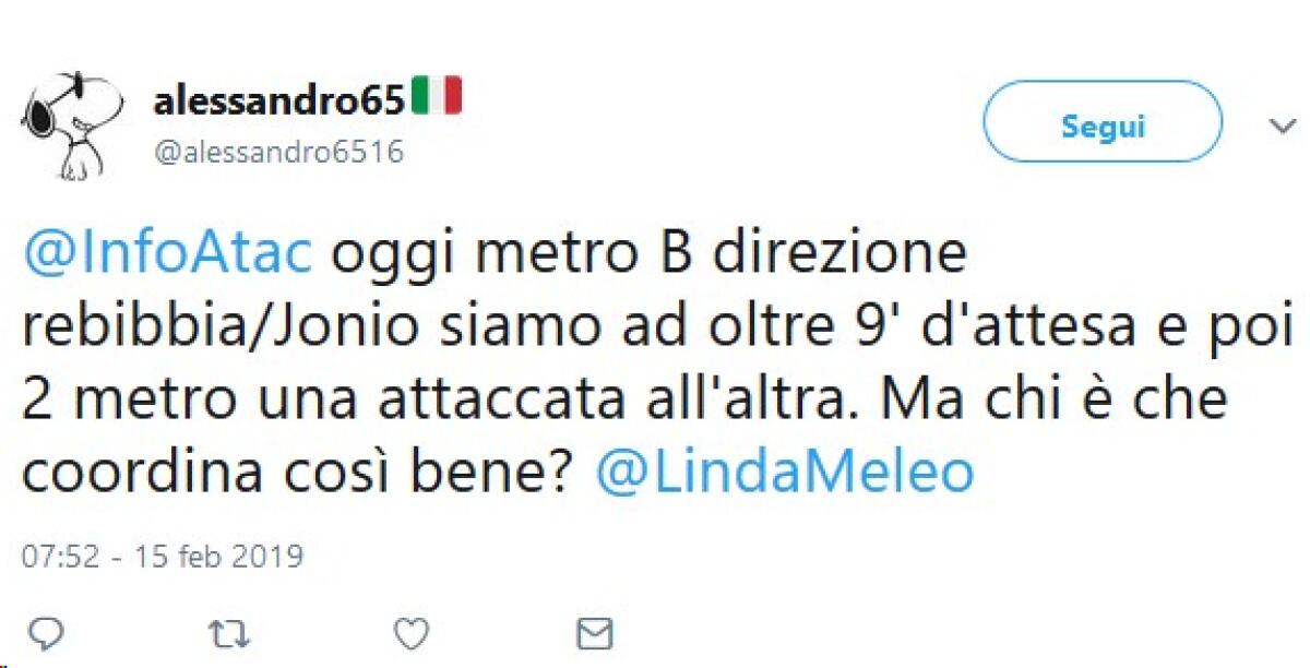 Situazione Trasporto Pubblico Roma venerdì 15 febbraio - 