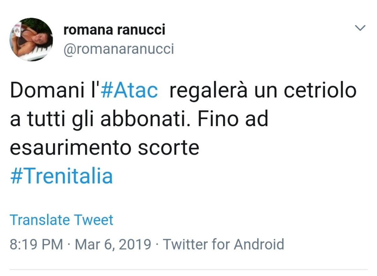 Situazione Trasporto Pubblico Roma giovedì 7 marzo - 