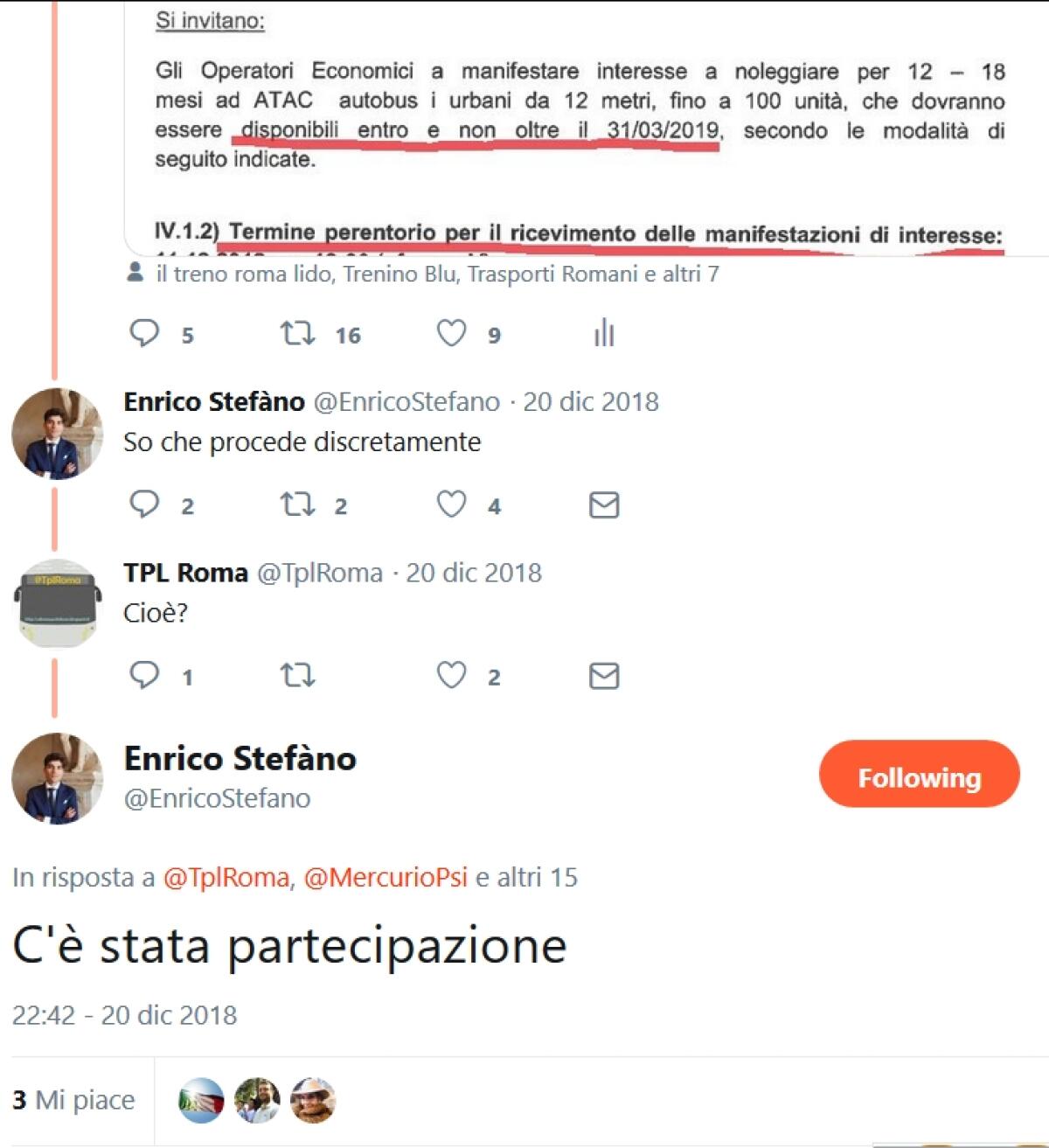 Situazione Trasporto Pubblico Roma martedì 30 aprile - 