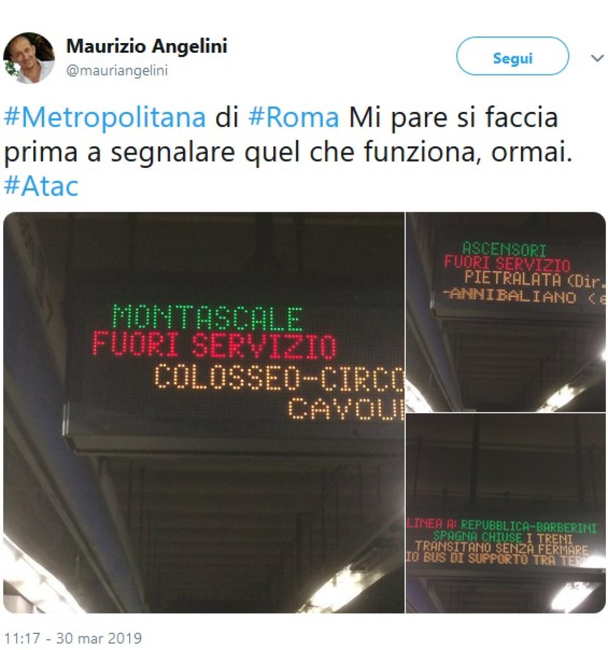 Situazione Trasporto Pubblico Roma lunedì 1 aprile - 