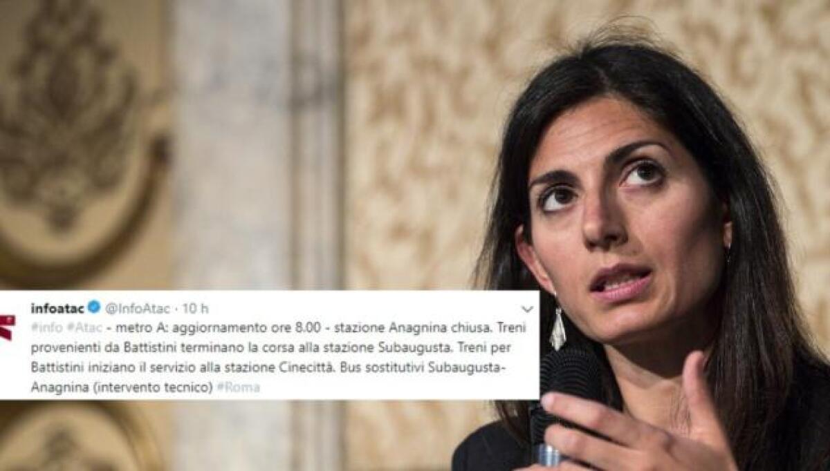 Roma, la metro deraglia e Virginia Raggi dà la colpa alle amministrazioni precedenti - 
