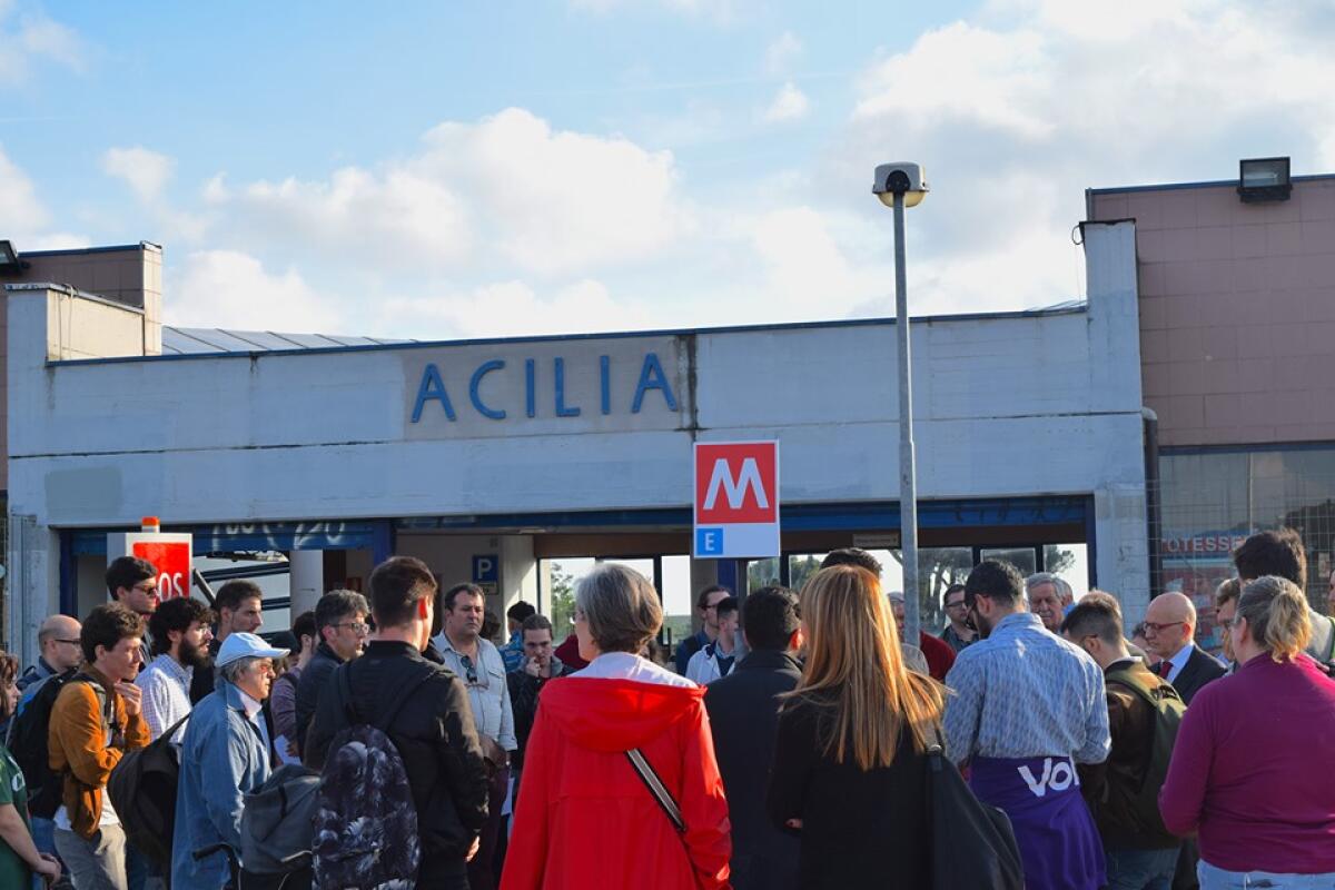 Metro E: La manifestazione di Acilia - 