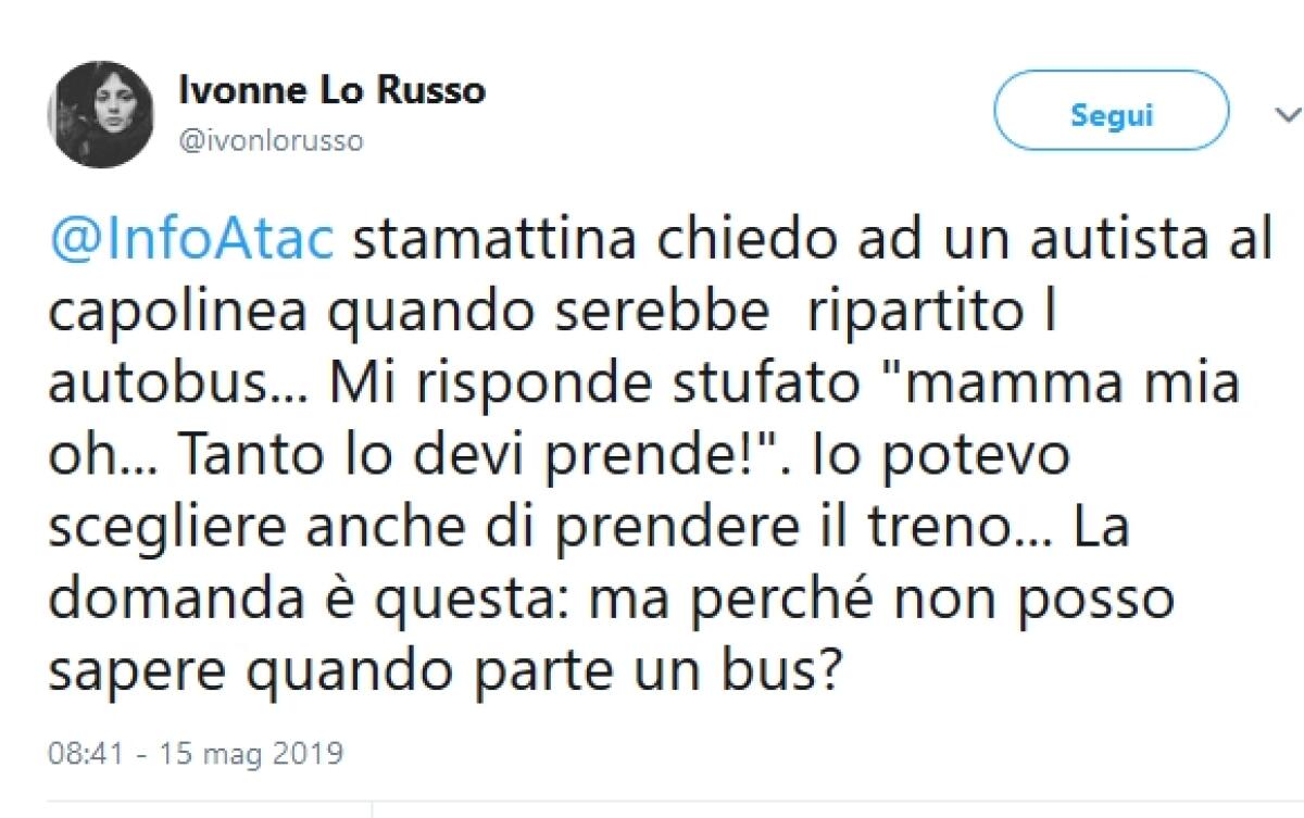 Situazione Trasporto Pubblico Roma giovedì 16 maggio - 