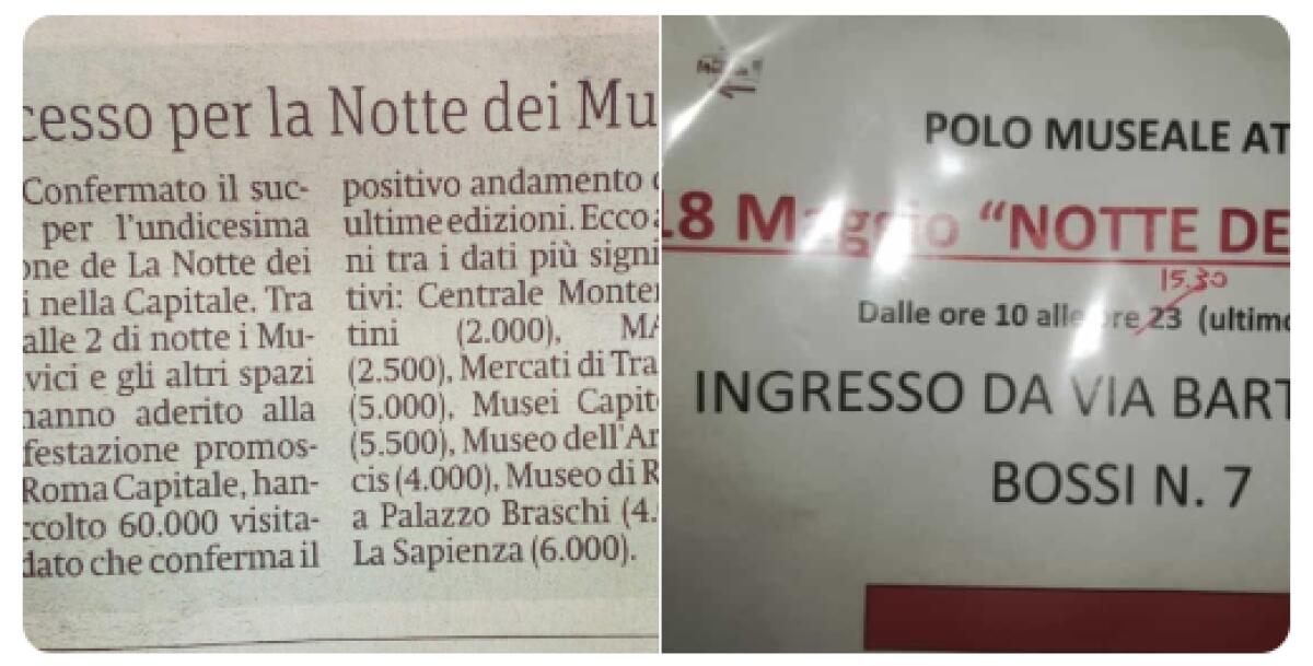 Atac chiude il museo durante la Notte dei Musei - 