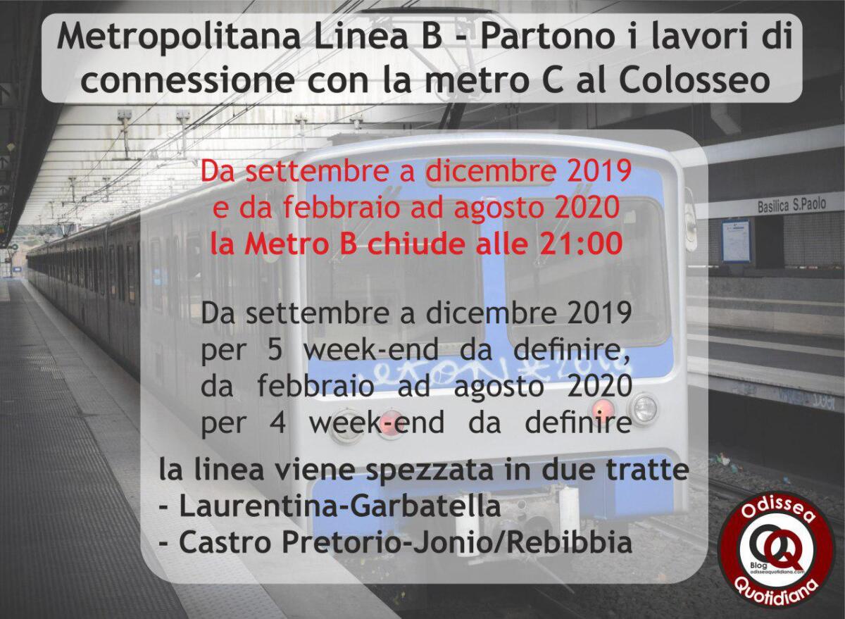 Fori Imperiali/Colosseo, da settembre metro B a regime ridotto - 