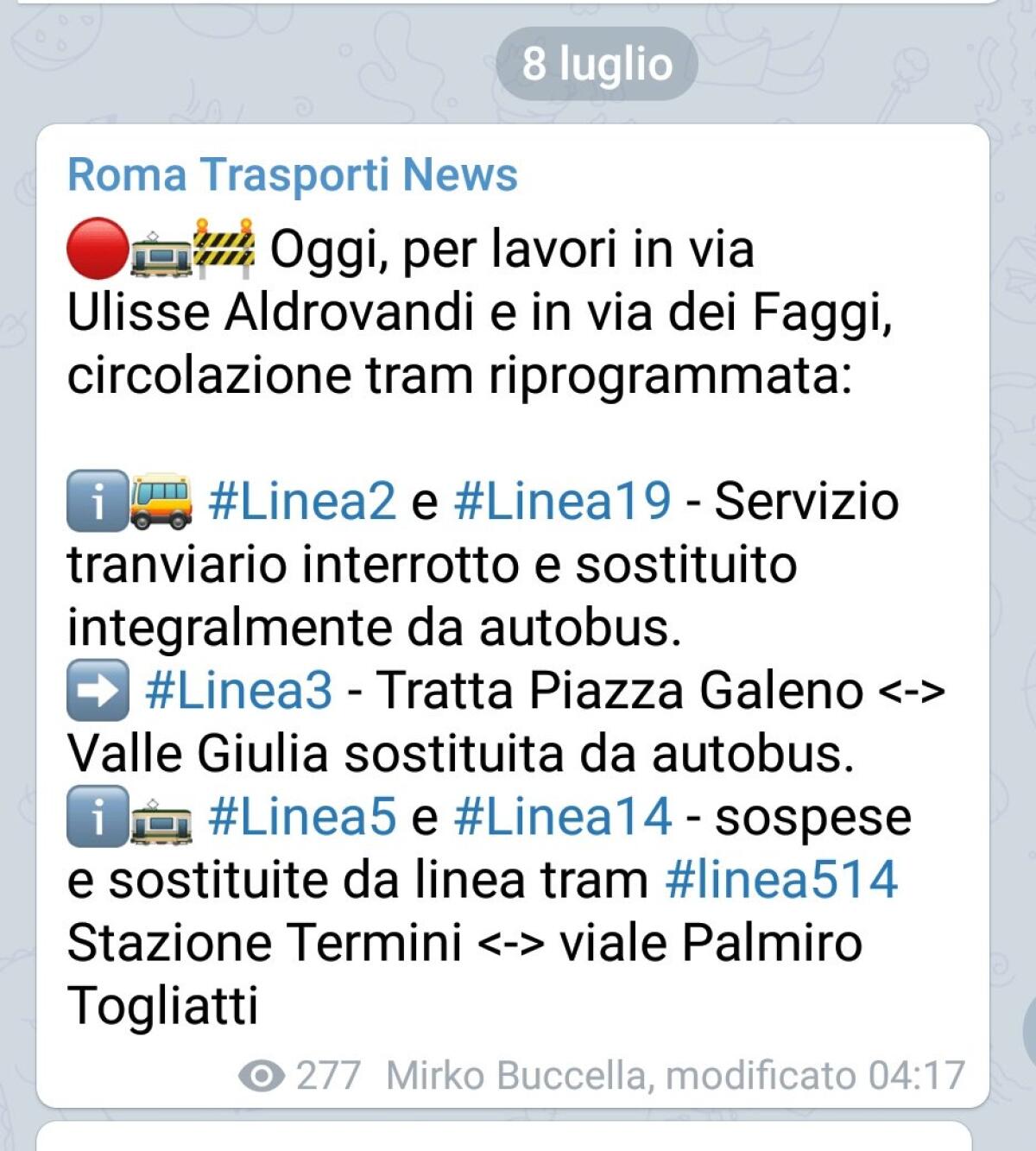 Situazione trasporto pubblico Roma lunedì 8 luglio - 