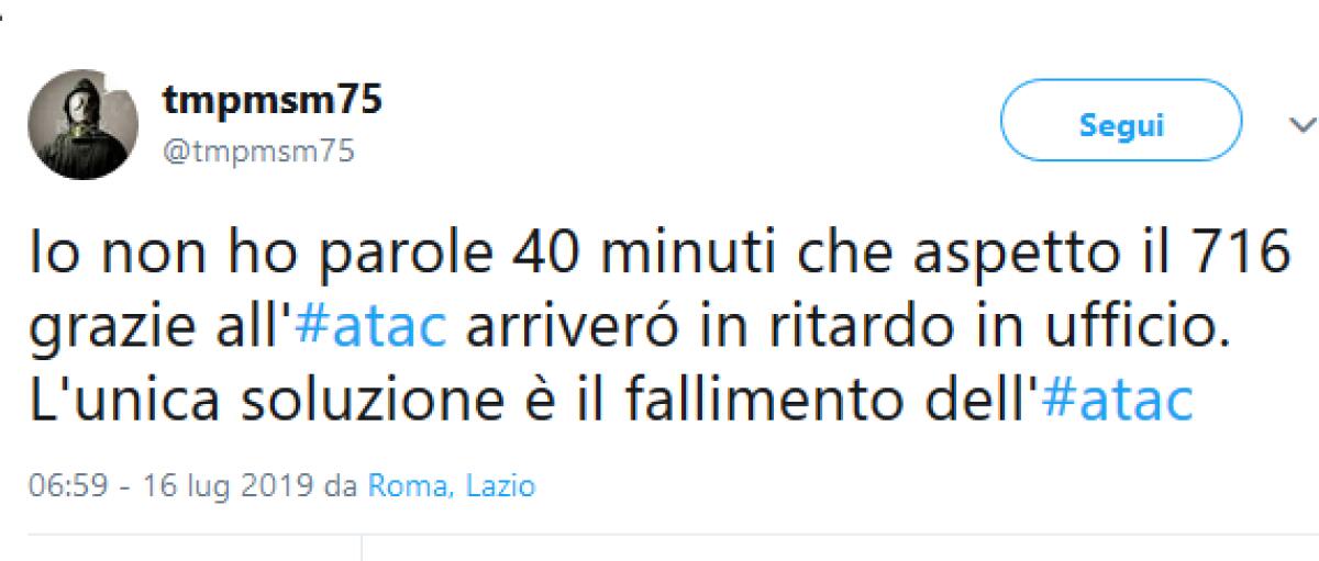 Situazione trasporto pubblico Roma martedì 16 luglio - 