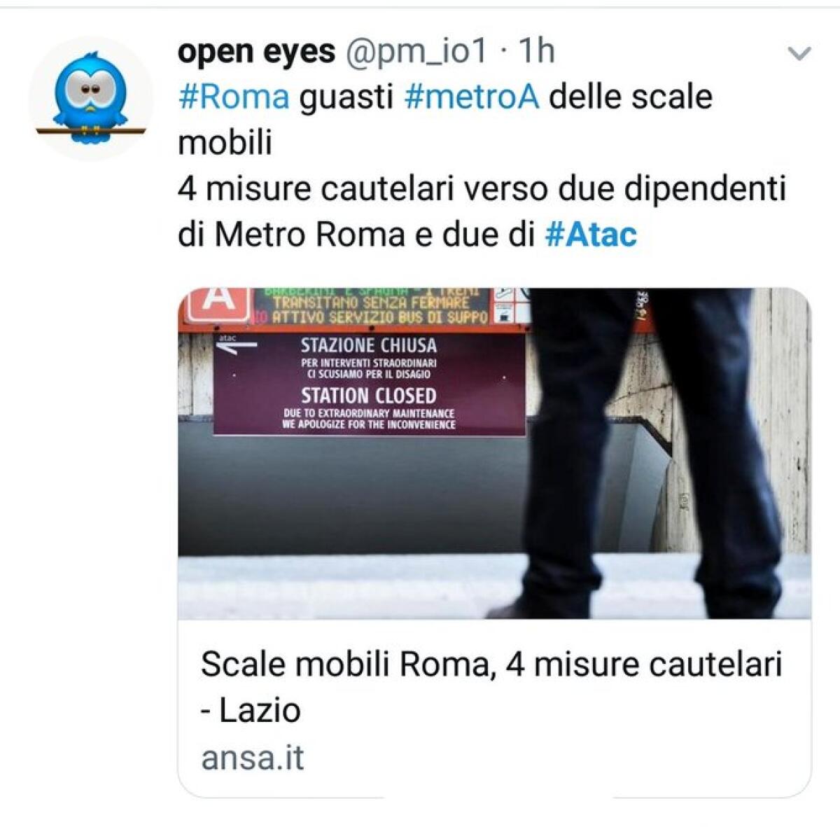 Situazione del trasporto pubblico di Roma giovedì 12 settembre - 