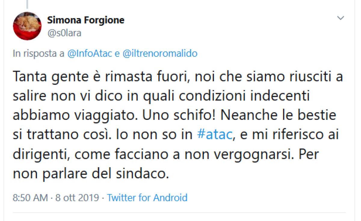 Situazione del trasporto pubblico di Roma di martedì 8 ottobre - 