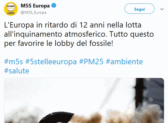 M5S e le lobby del fossile