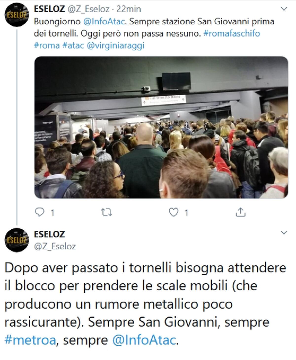 Situazione del trasporto pubblico di Roma di lunedì 4 novembre - 