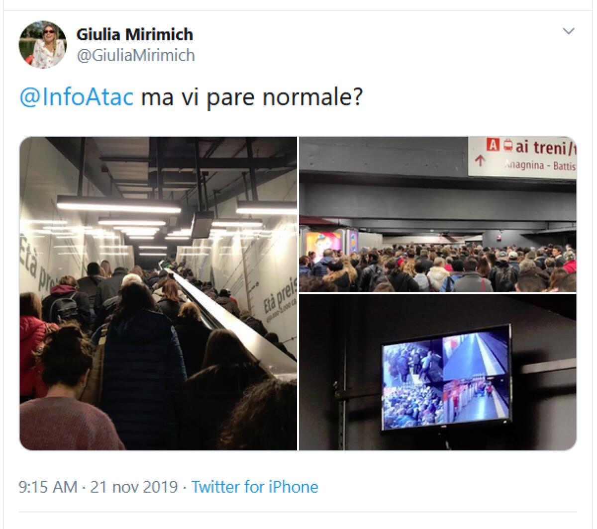 Situazione del trasporto pubblico di Roma di giovedì 21 novembre - 