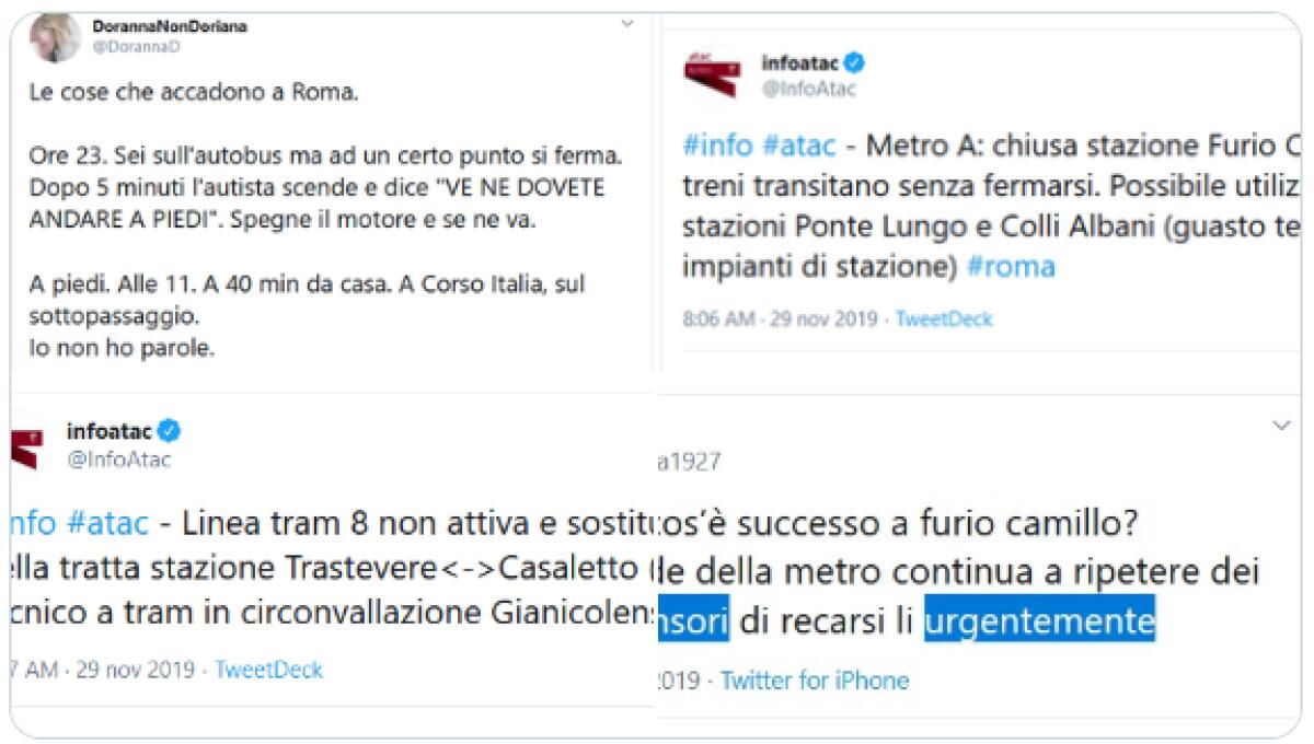 Situazione del trasporto pubblico di Roma di venerdì 29 novembre - 