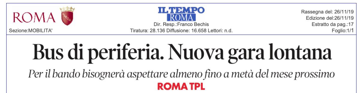Roma Tpl: la gara è ancora lontana - 