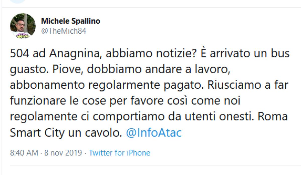 Situazione del trasporto pubblico di Roma di venerdì 8 novembre - 