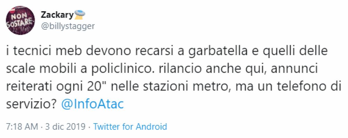 Gli allarmanti annunci nelle metro di Roma - 
