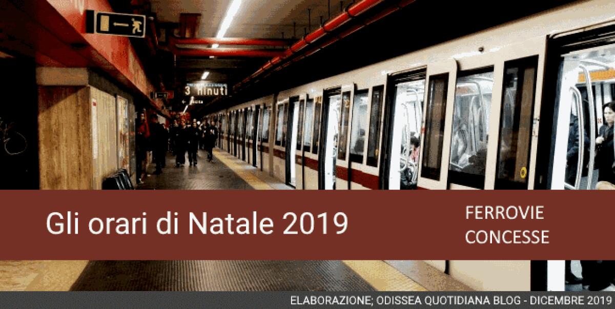 Ferrovie Concesse: gli orari di Natale - 
