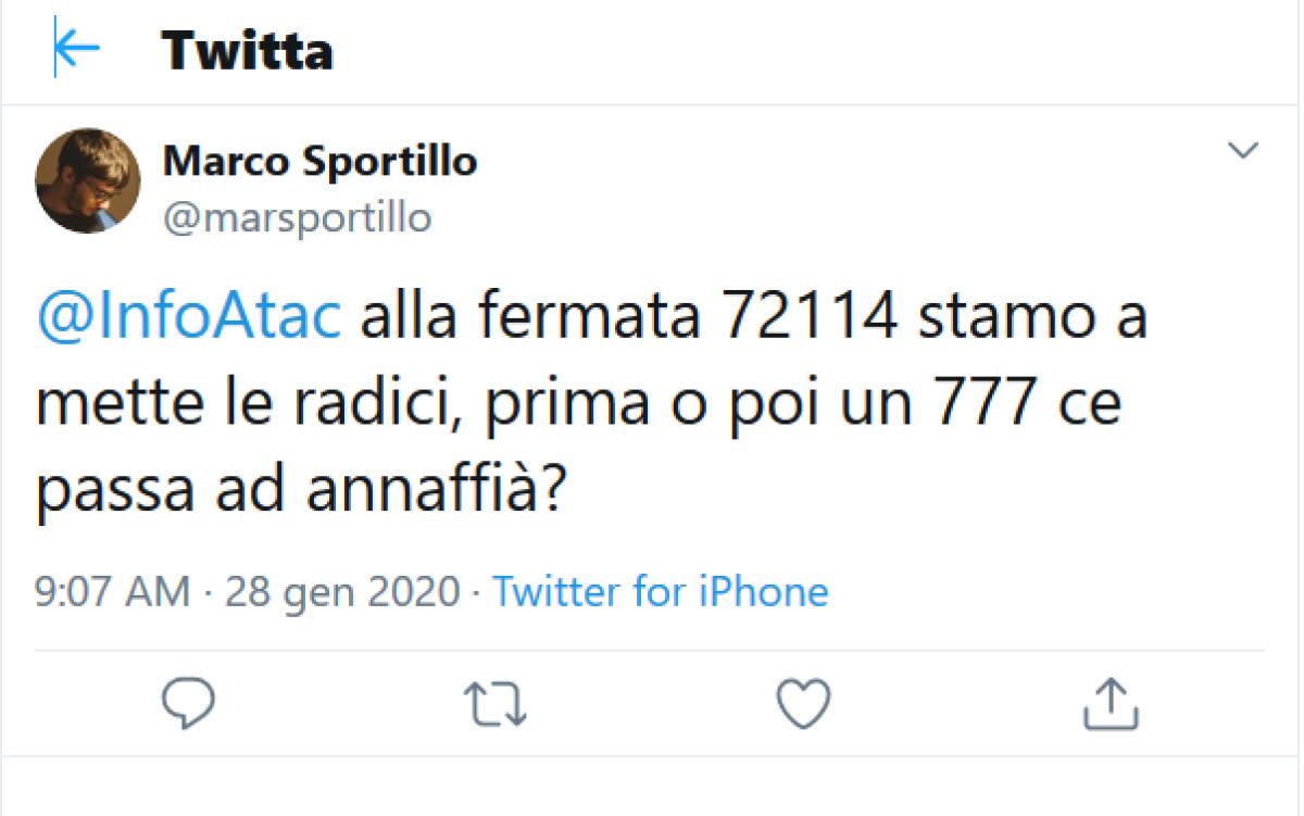 Situazione del trasporto pubblico di Roma di martedì 28 gennaio - 