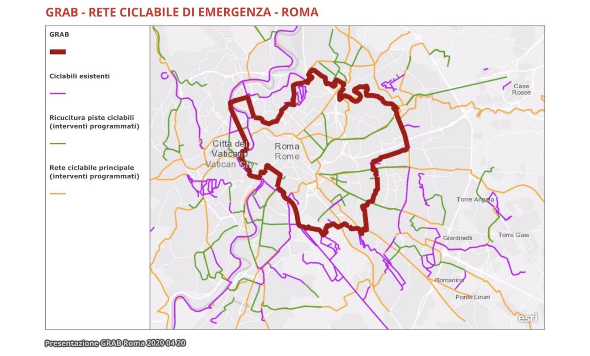 Roma, ecco la #ReteCiclabilediEmergenza - 