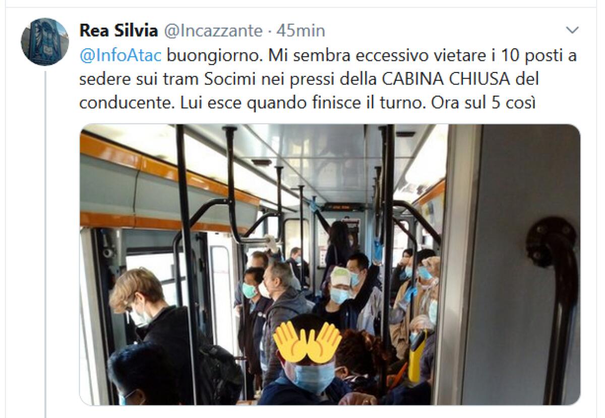 Situazione del trasporto pubblico di Roma di lunedì 4 maggio - 