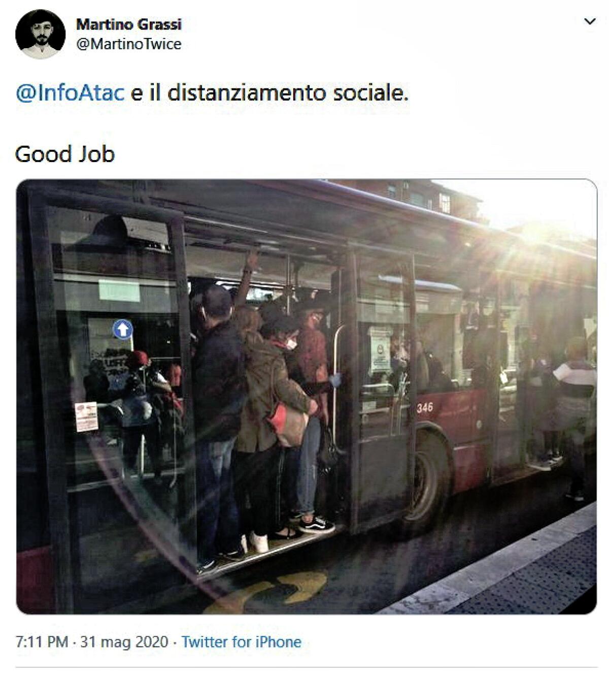 Situazione del trasporto pubblico di Roma di lunedì 1 giugno - 