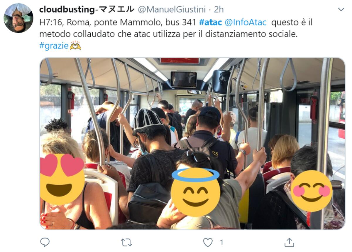 Assembramenti sui bus - le linee più affollate di Roma - 
