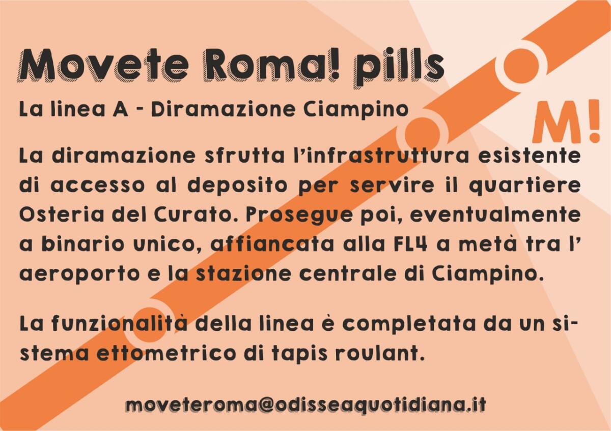 Movète Roma Pillola, numero 4 - La Linea A diramazione Ciampino - 