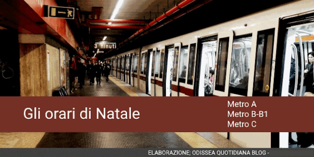 Orari dei trasporti pubblici nel periodo natalizio: Le metropolitane di Roma - 