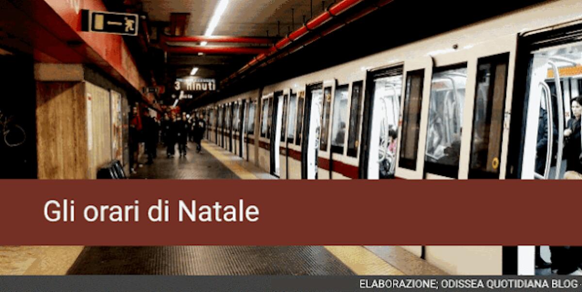 Orari dei trasporti pubblici nel periodo natalizio - 