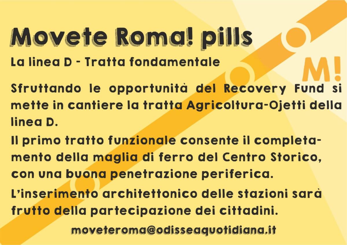 Movète Roma Pillola, numero 8, La Metro D - una tratta fondamentale - 